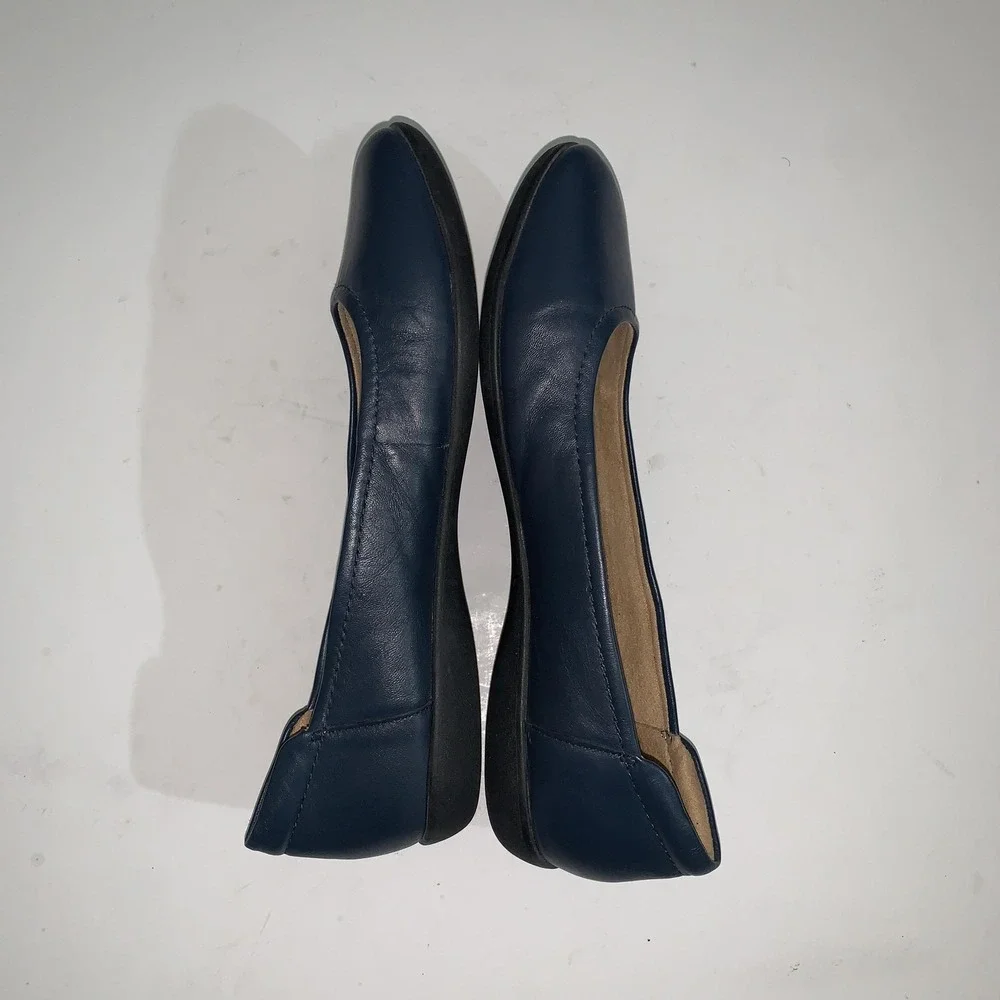 Naturalizer Ballet Flats Shoes Womens Size 9.5 Flexy Blue Leather Comfort Casual